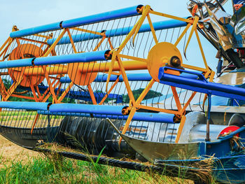 Agricultural machinery at farm