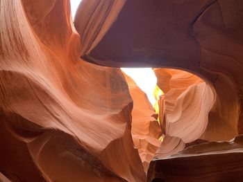 Low angle view of rock formation