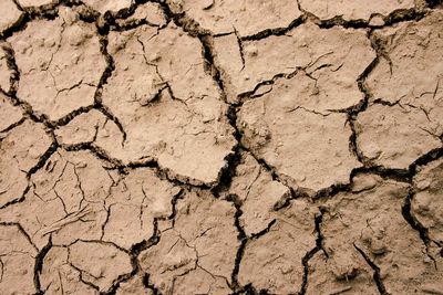 Full frame shot of cracked land