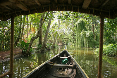 View of boat in canal