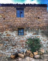 Stone wall of old building