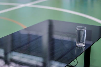 Close-up of glass on table