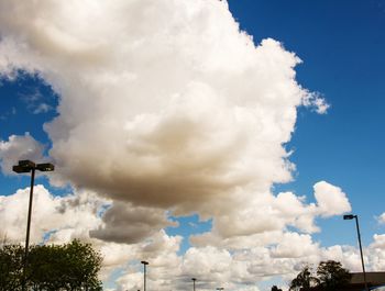 Low angle view of cloudy sky