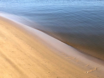 High angle view of beach