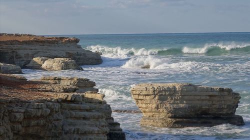 Rock formations in sea