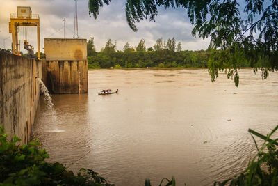 Scenic view of river against sky