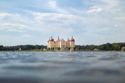 Moritzburg castle surrounded by water