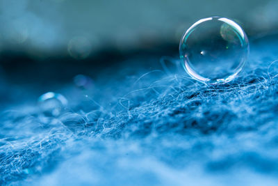 Close-up of bubbles in water