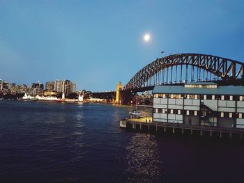River by city against clear sky