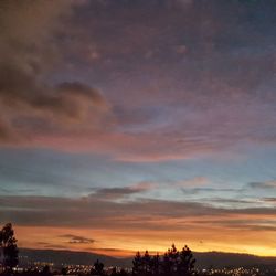 Scenic view of dramatic sky during sunset