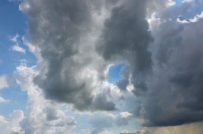 Low angle view of clouds in sky