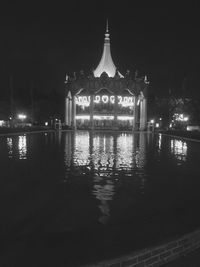 Reflection of buildings in water