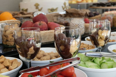 Close-up of food on table