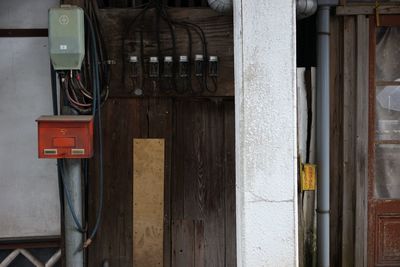 Close-up of closed door