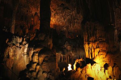 Rock formations in cave