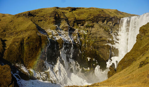 Scenic view of waterfall