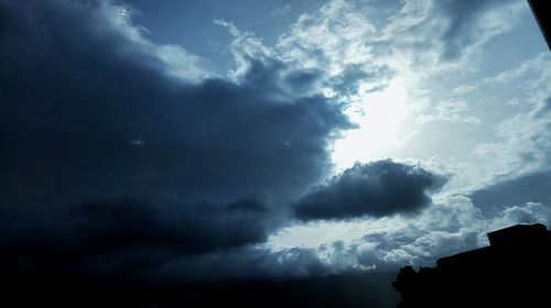 Low angle view of storm clouds in sky