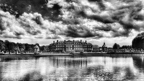 Reflection of clouds in river