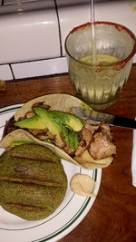 Close-up of food on table