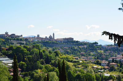 View of town against sky