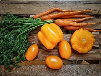 High angle view of vegetables