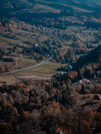 High angle view of townscape against sky
