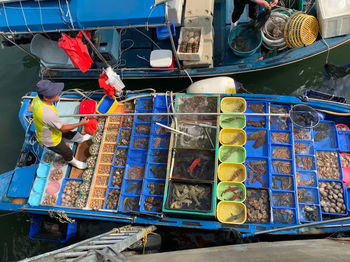 Man working at market stall