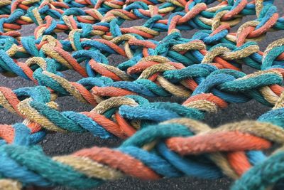 Full frame shot of multi colored rope