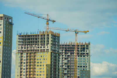 Low angle view of buildings against sky