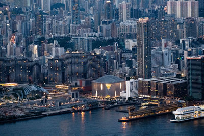 Aerial view of buildings in city