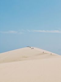 Scenic view of beach against clear sky