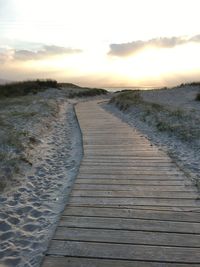 Scenic view of sea during sunset