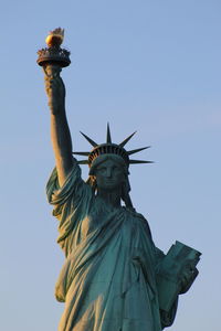 Low angle view of statue of liberty 