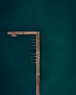 Aerial view of pier over sea