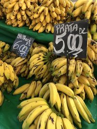 Various fruits for sale at market stall