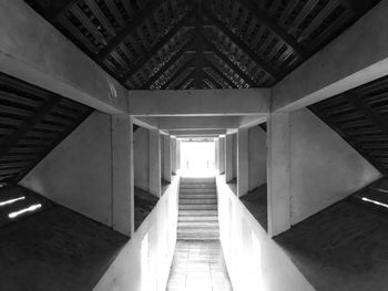 Low angle view of staircase in building