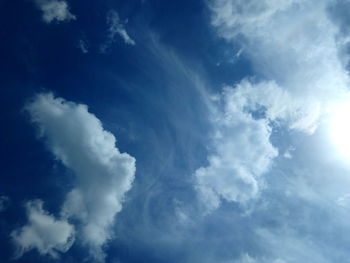 Low angle view of clouds in sky