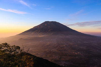 Morning sun and mountain