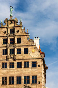 Low angle view of historical building against sky