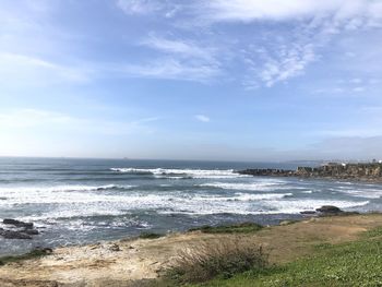 Scenic view of sea against sky