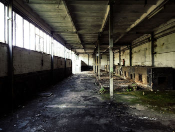 Interior of abandoned building