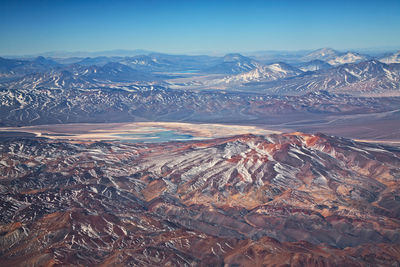 Aerial view of dramatic landscape