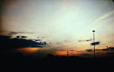 Scenic view of sea against sky at sunset