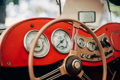 Close-up of vintage car
