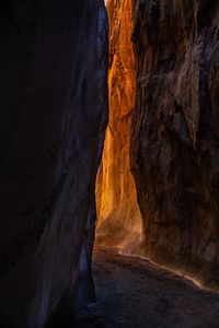Rock formations in cave fire 