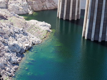 High angle view of sea