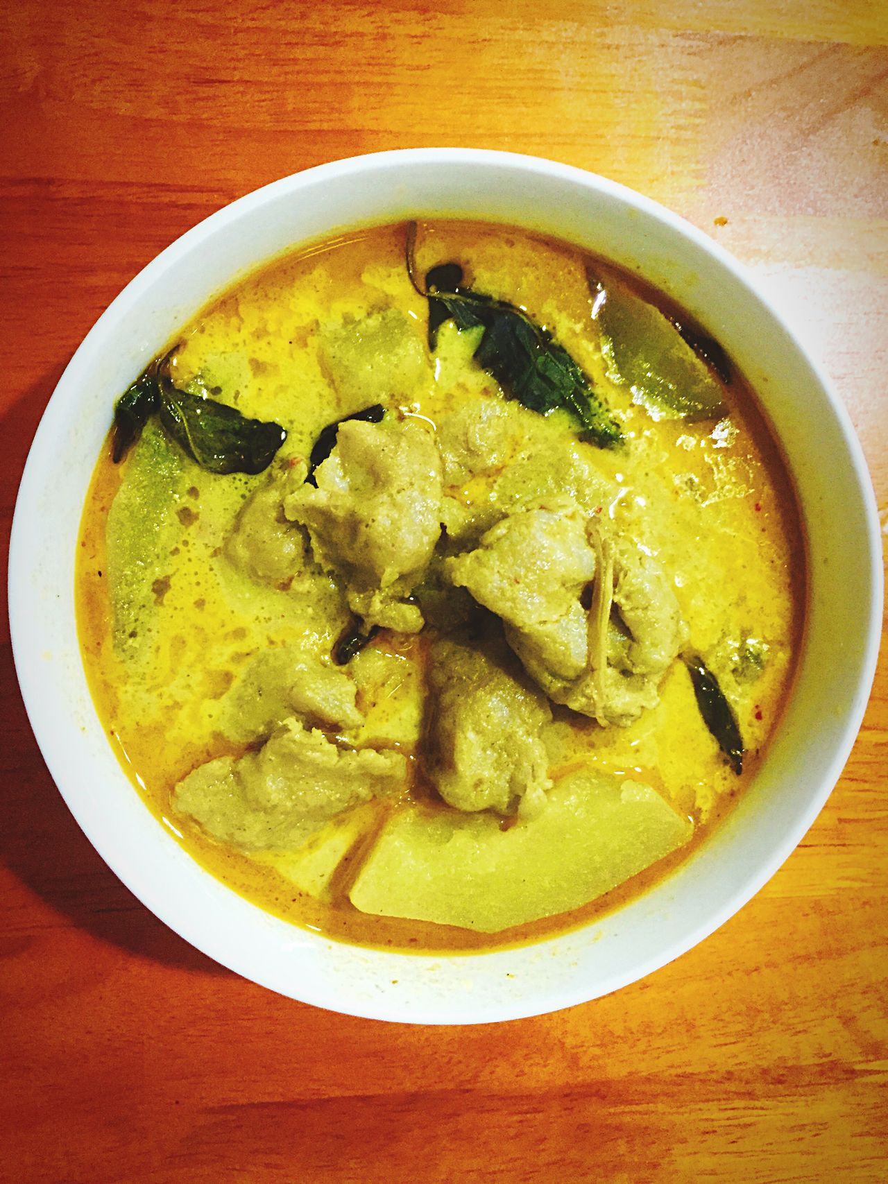 Thai green curry soup