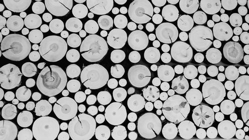 Full frame shot of logs