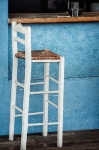 Close-up of chair on table