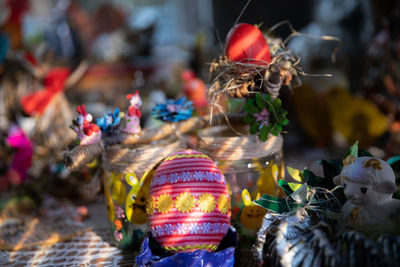 Easter egg with floral pattern as a nice decoration for easter holidays.